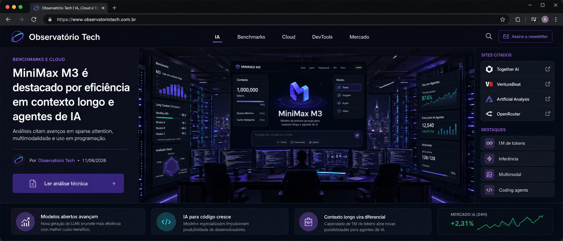 Cobertura ampla sobre o modelo